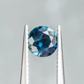 1.02CT ROUND NIGERIAN SAPPHIRE, DEEP TEAL BLUE, 6.00X3.80MM, UNTREATED