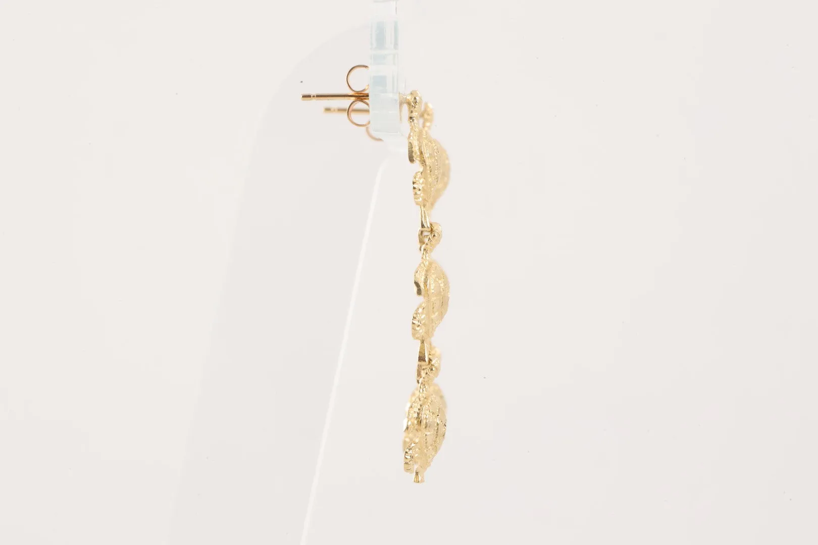 14k Yellow Gold Turtle Dangle Earrings (3.13g.)