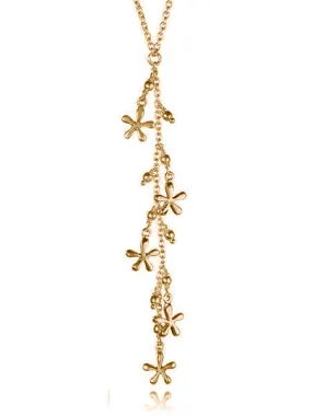 18K Gold Plated Bloom Lariat Necklace