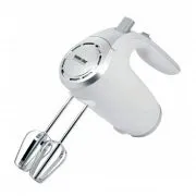 5-Speed 150-Watt Hand Mixer White w/ Silver Accents