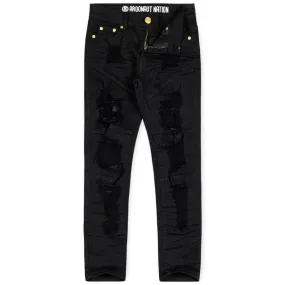 Argonaut Nations Boys Ripped Twill Jeans (Black)