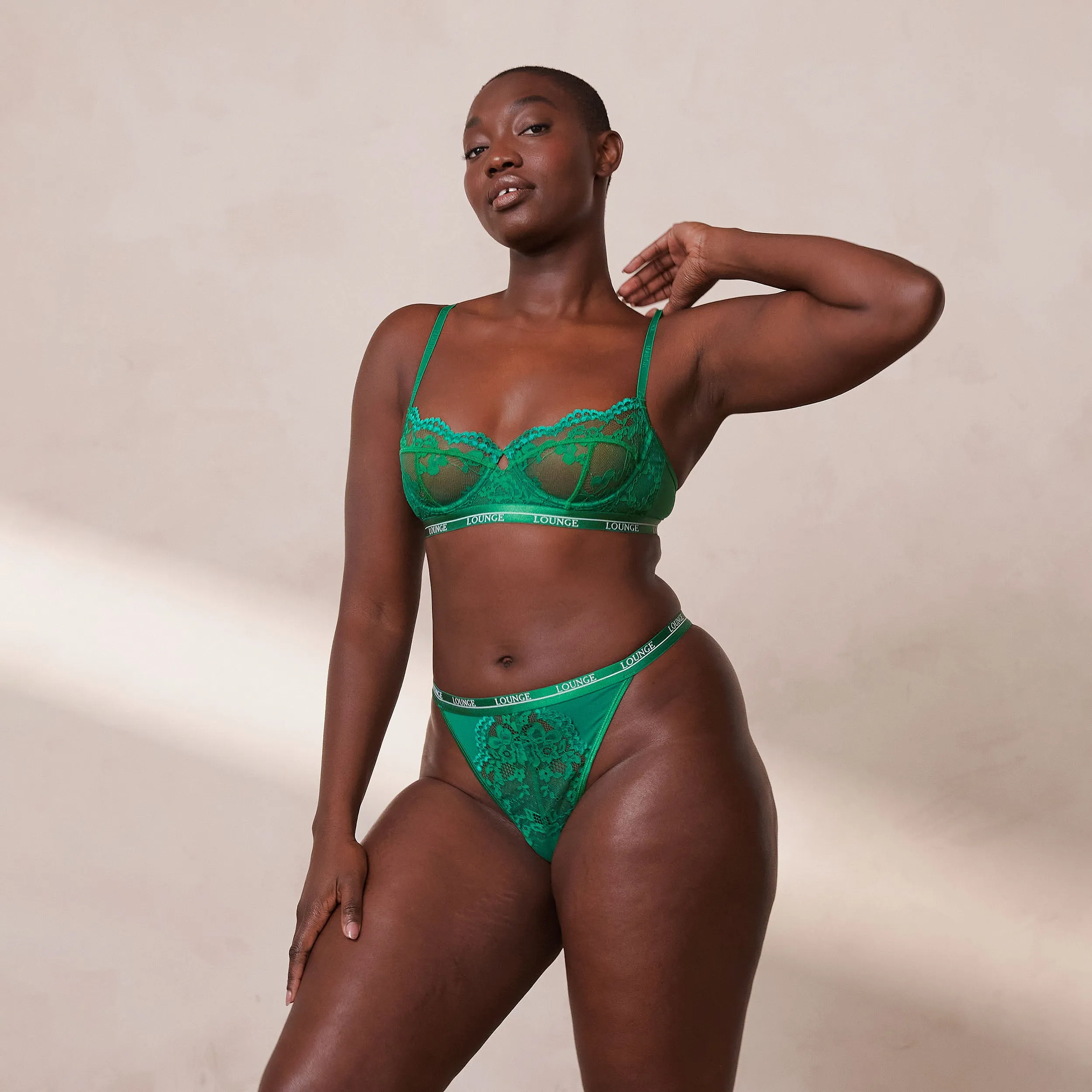 Blossom Balcony Bra  - Emerald