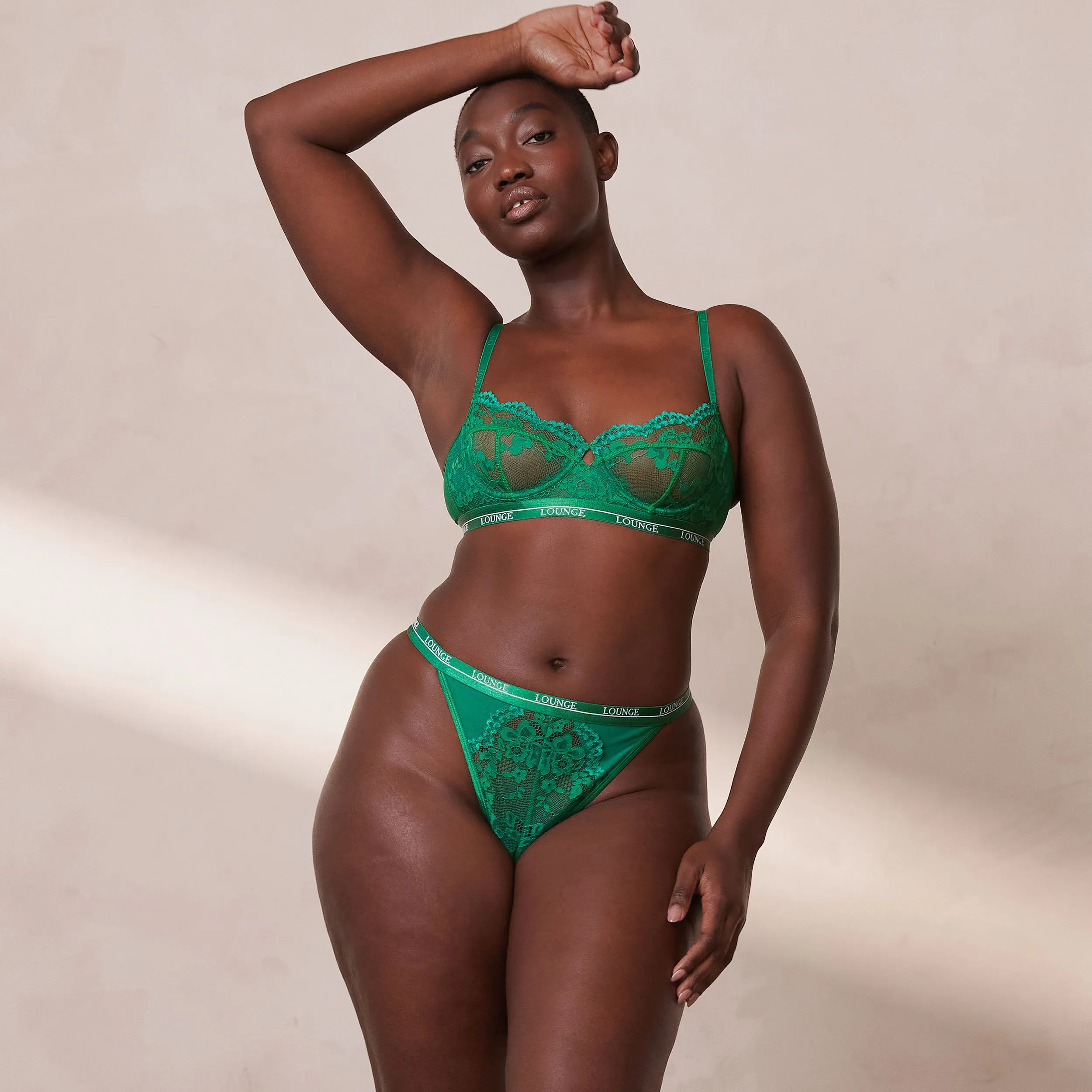 Blossom Balcony Bra  - Emerald