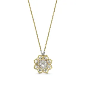 Buccellati - Rombi - Pendant with Diamonds, 18k White and Yellow Gold