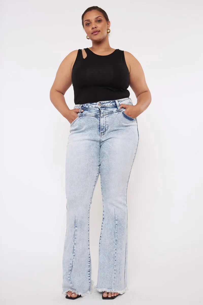 Cayla High Rise Flare Jeans (Plus Size)