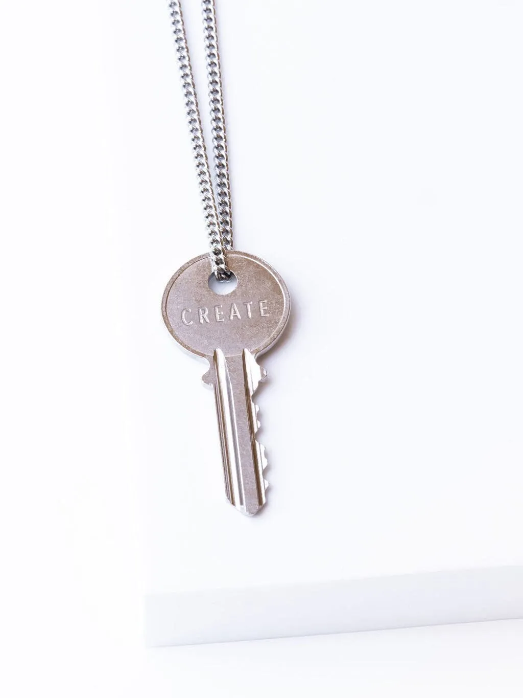 Classic Key Silver Chain Necklace