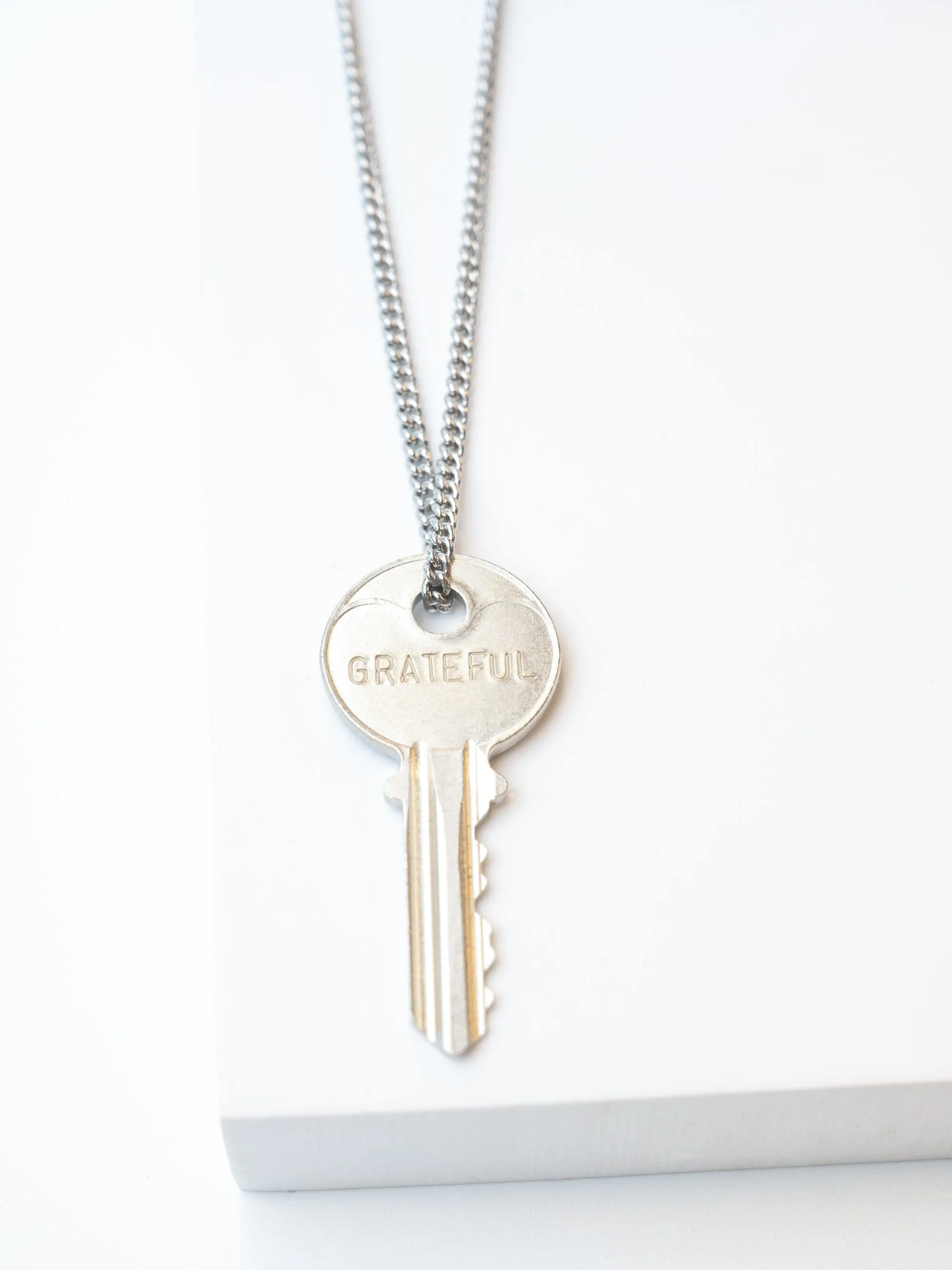 Classic Key Silver Chain Necklace