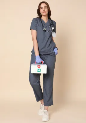 Classic Women's 5-Pocket (Heather Grey) Scrub