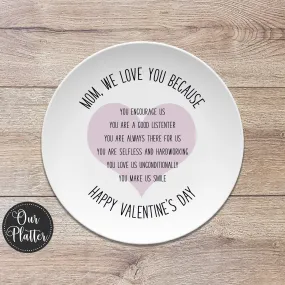 Custom Text Love You Because Personalized Plates