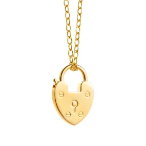 Heart Lock Charm Pendant