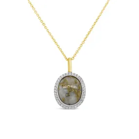 Irisa by Martin Binder Quartz & Gold and Diamond Pendant