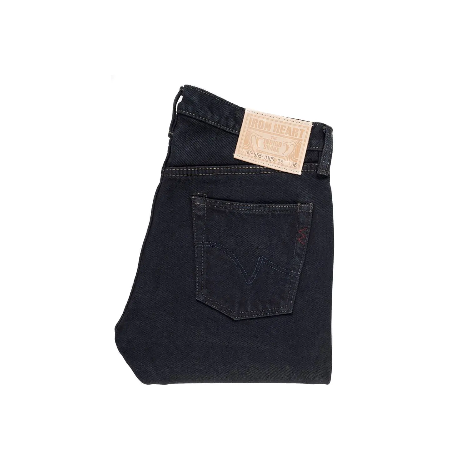 Iron Heart IH-555S-21OD 21oz Super Slim Jean Indigo Overdyed Black