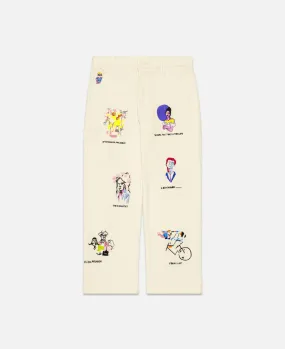 KidSuper Museum Embroidered Cordpants (Cream)