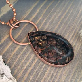 Lake Michigan Granite Pendant Necklace