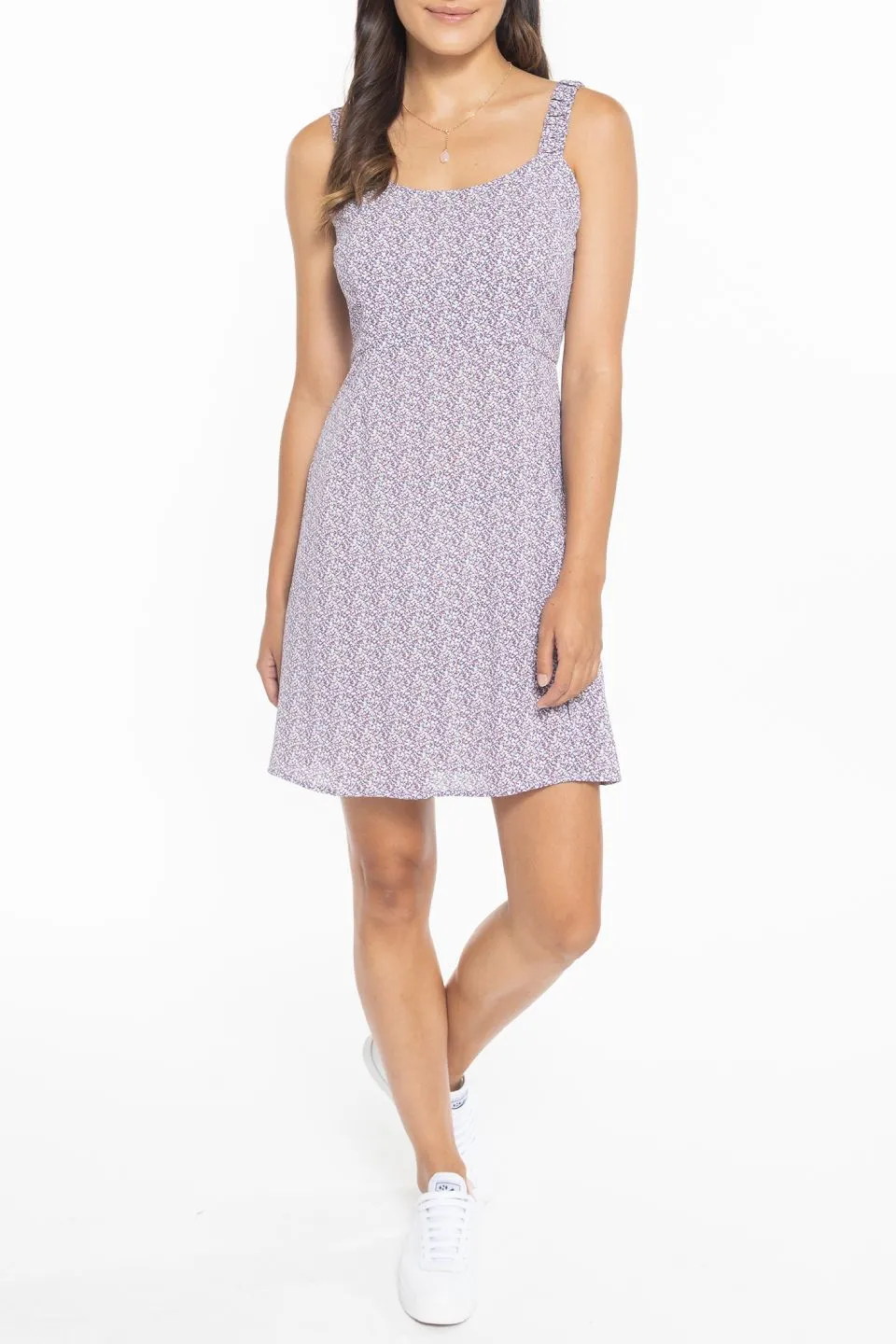 Limitless Lilac Ditsy Strappy Mini Dress