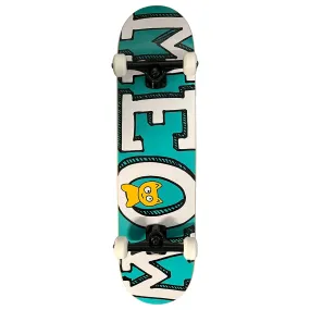 Meow Team Logo Teal Custom Complete Skateboard 8.0 Hybrid