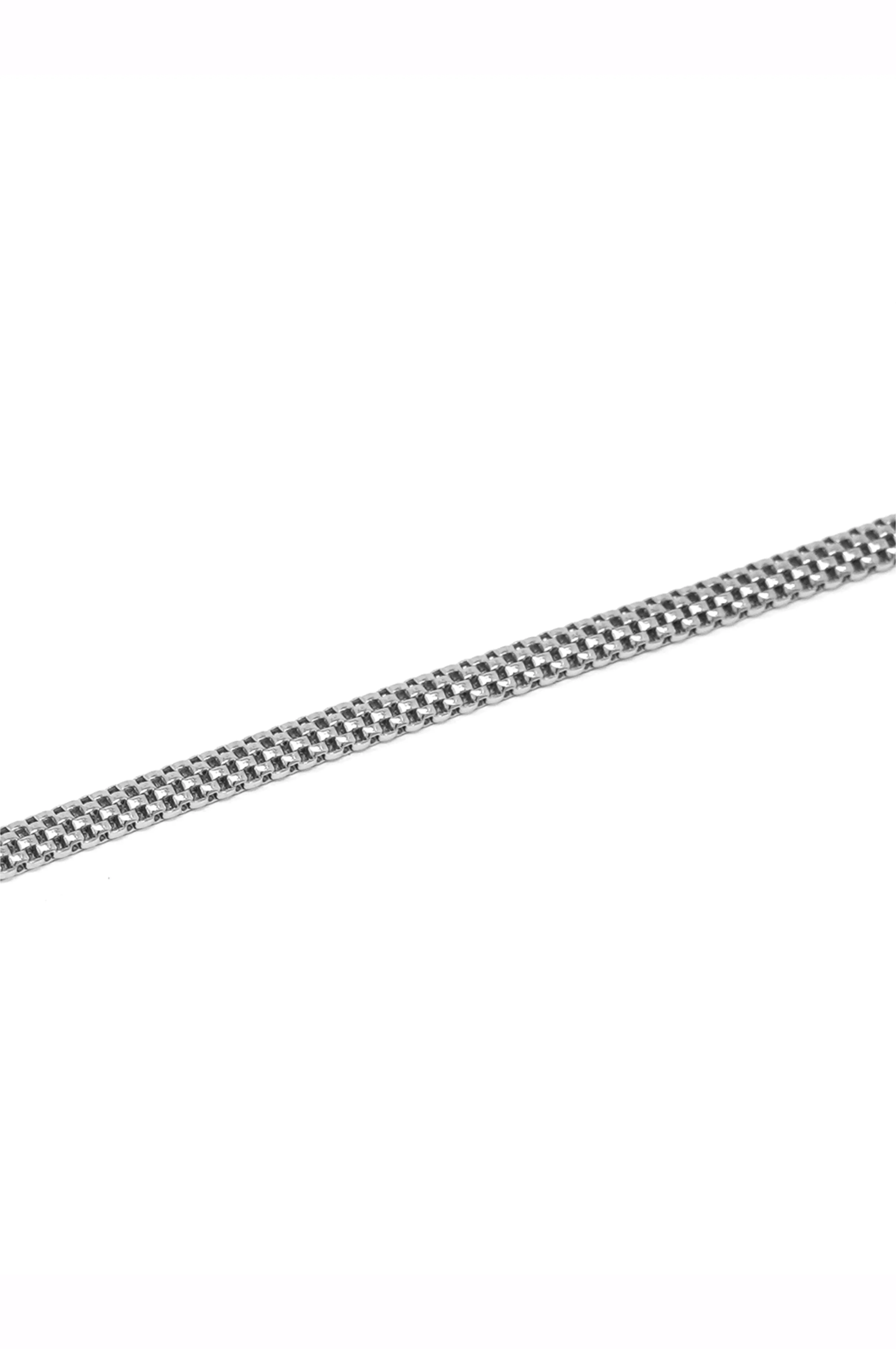 Mesh Chain Classic Sterling Silver Chain Bracelet