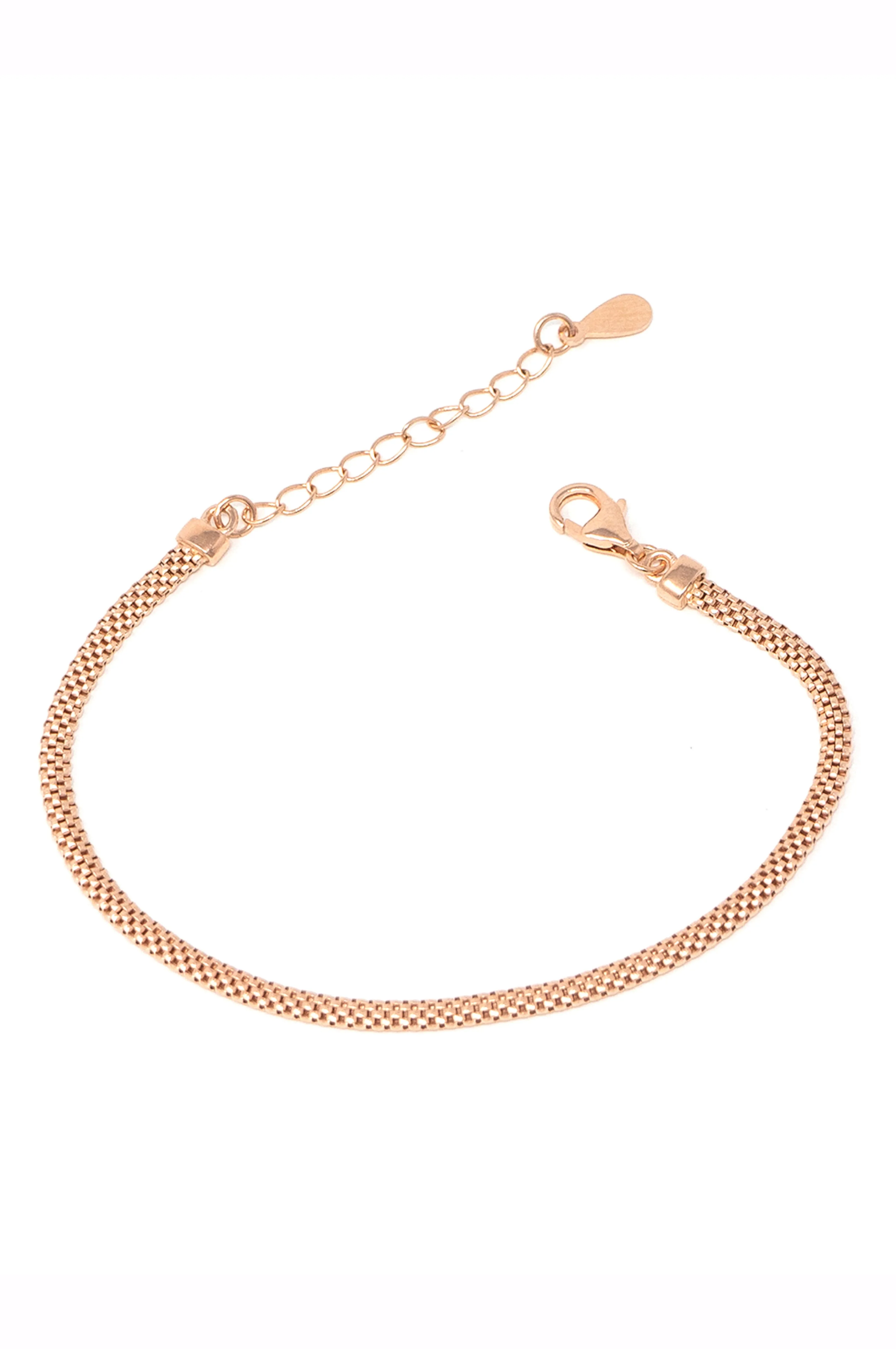 Mesh Chain Classic Sterling Silver Chain Bracelet