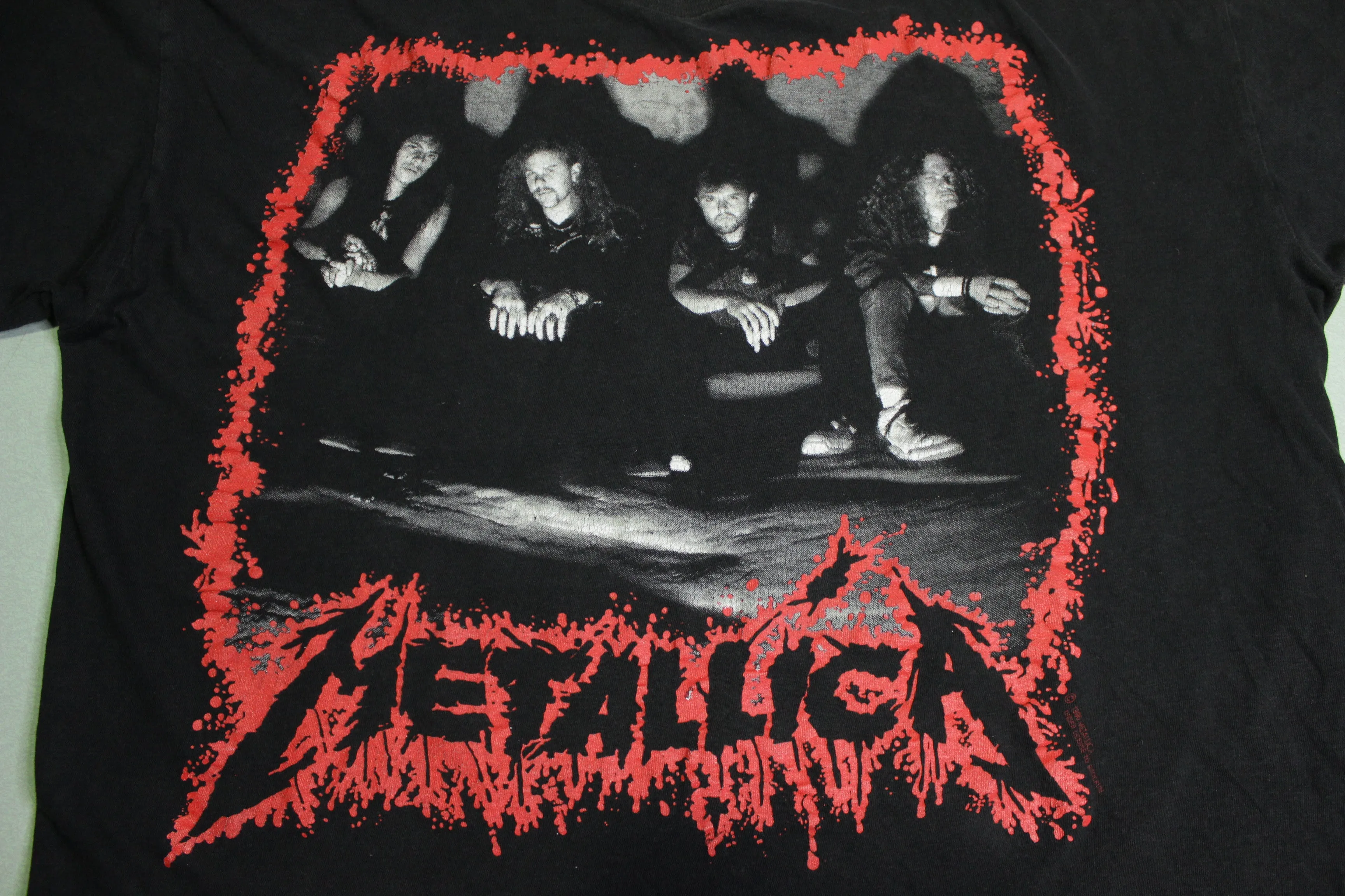 Metallica 1990 Justice Vintage Band Pic 90's Brockum Pushead North America Europe Tour T-Shirt