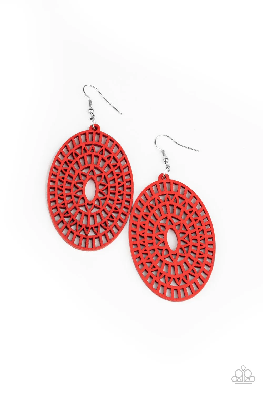 Paparazzi Accessories - Tropical Retreat #L9 - Red Earrings