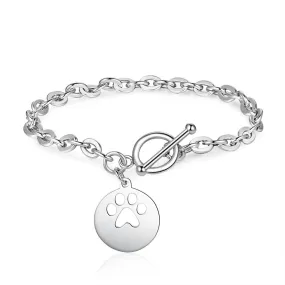 Personalized Pet Paw Charm Bracelets For Women