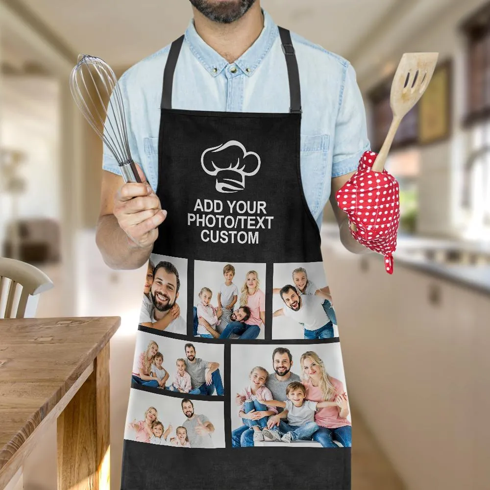 Personalized Photo Custom Text Kitchen Cooking Chef Apron Unisex