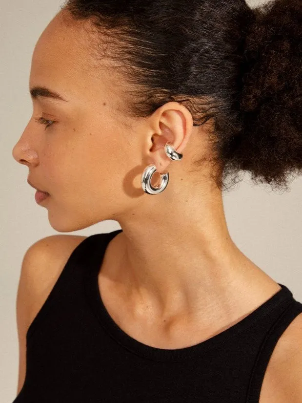 PILGRIM Aleena Chunky Hoop Earrings and Cuff Set