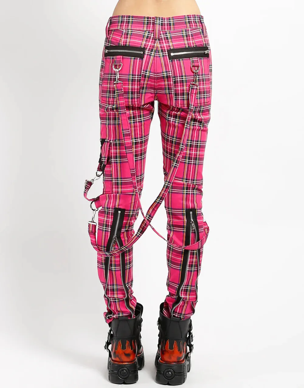 PINK PLAID BONDAGE PANT