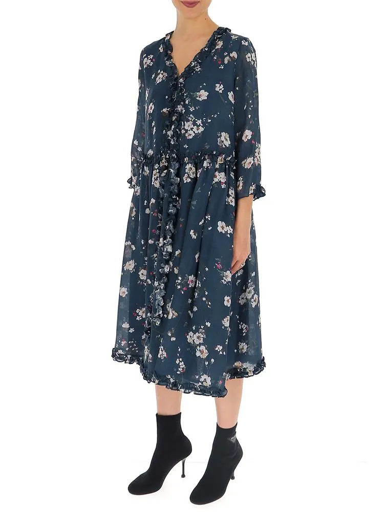 'S Max Mara Floral Print Midi Dress