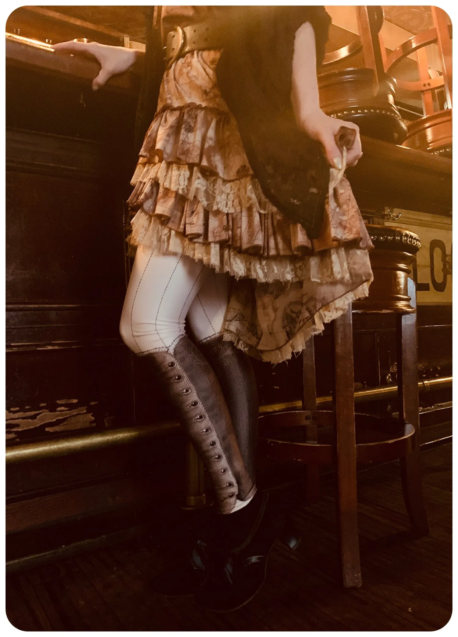 Saloon Leggings - Sepia by fox savant