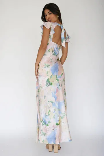 Silky Floral Maxi Dress