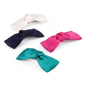 SINGLE CLASSIC SATIN BOW BARRETTE