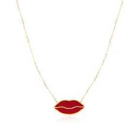 Small Single Lip Necklace