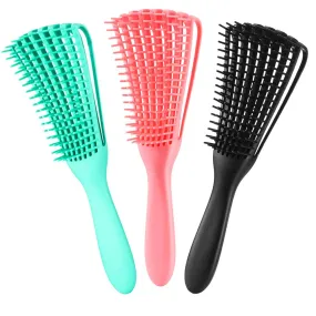 Spring 3 Pack Detangler Brush for Natural Hair, Afro America/African Hair