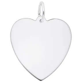 Sterling Silver Medium Classic Heart Charm