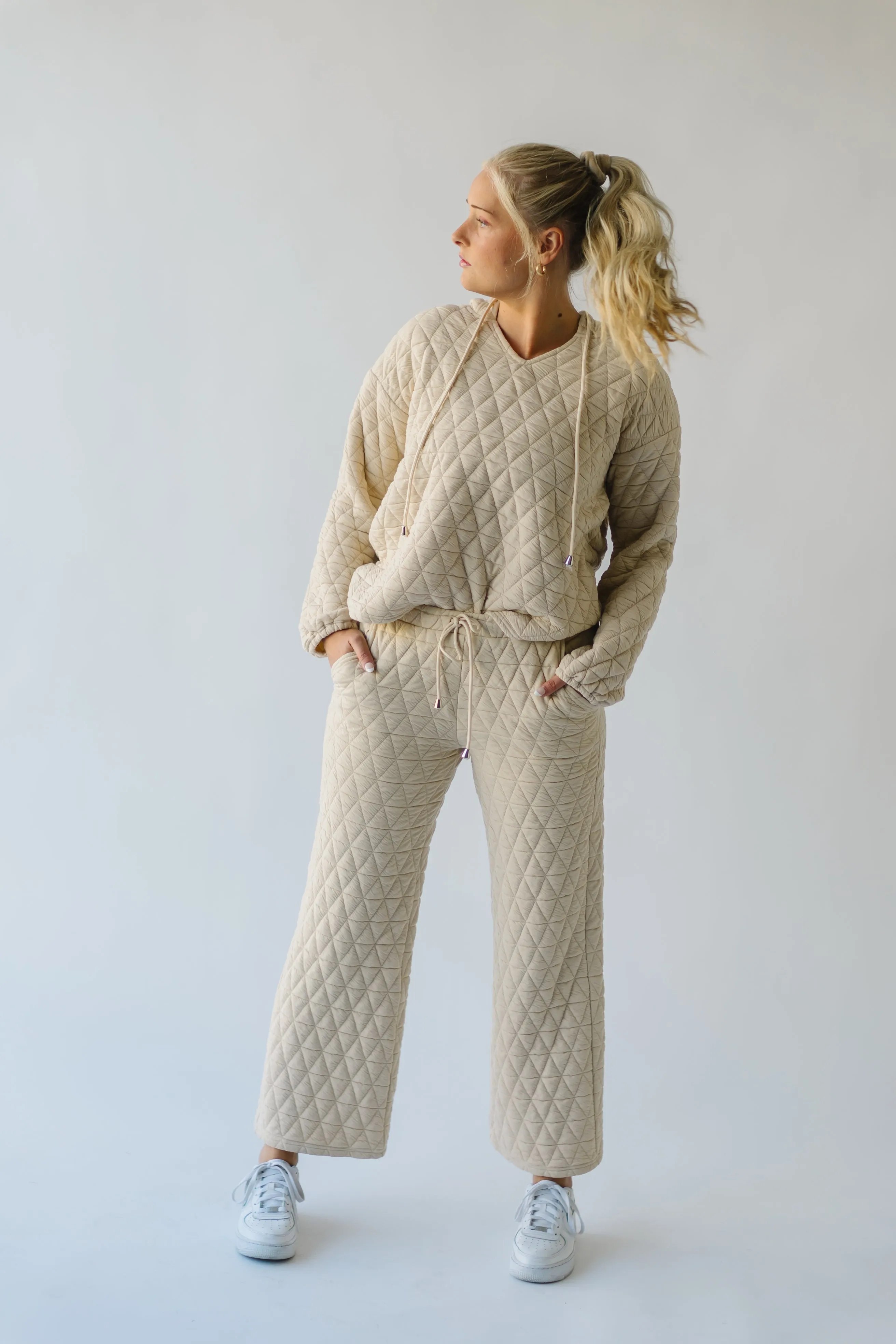 The Metter Textured Pullover in Sand