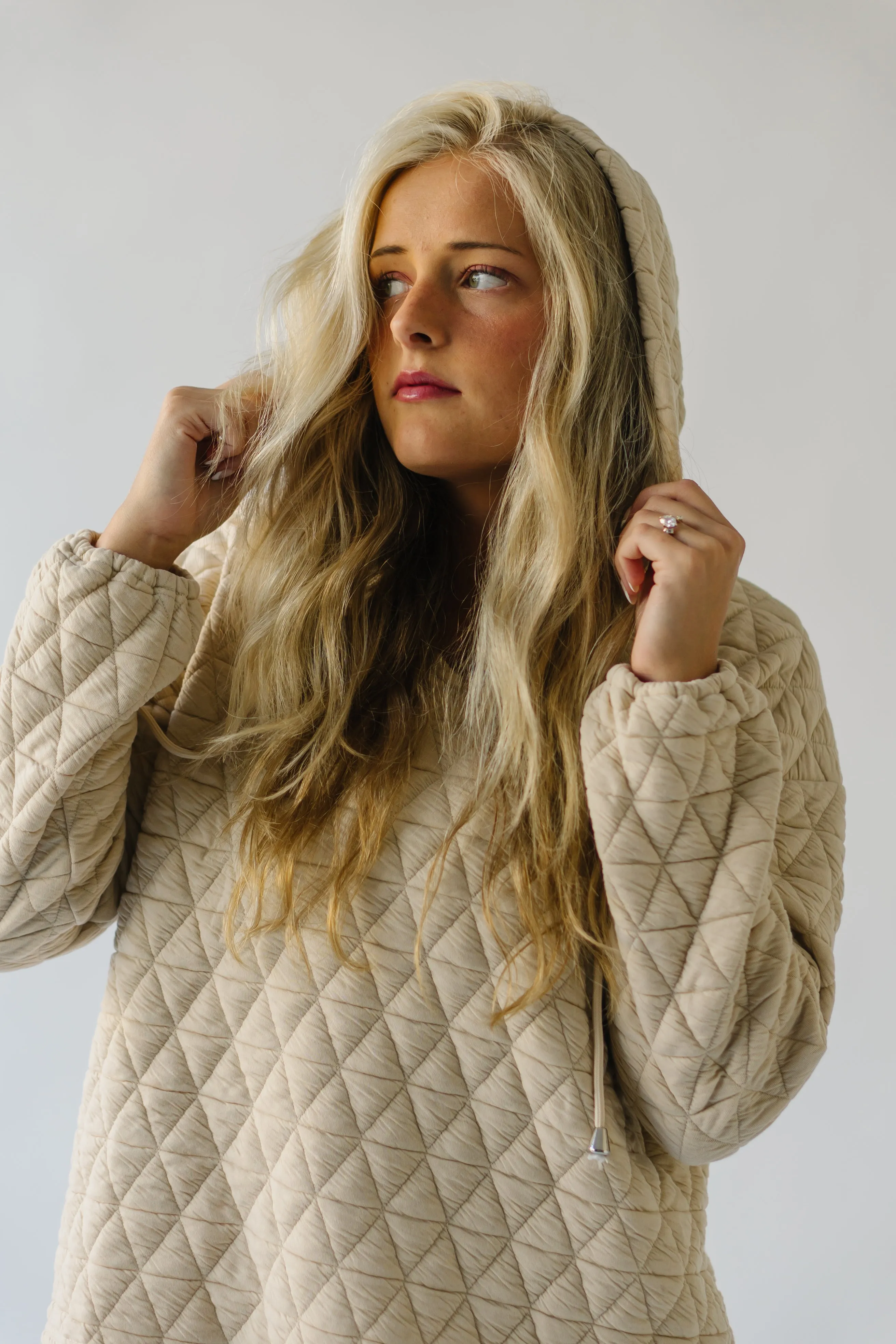 The Metter Textured Pullover in Sand