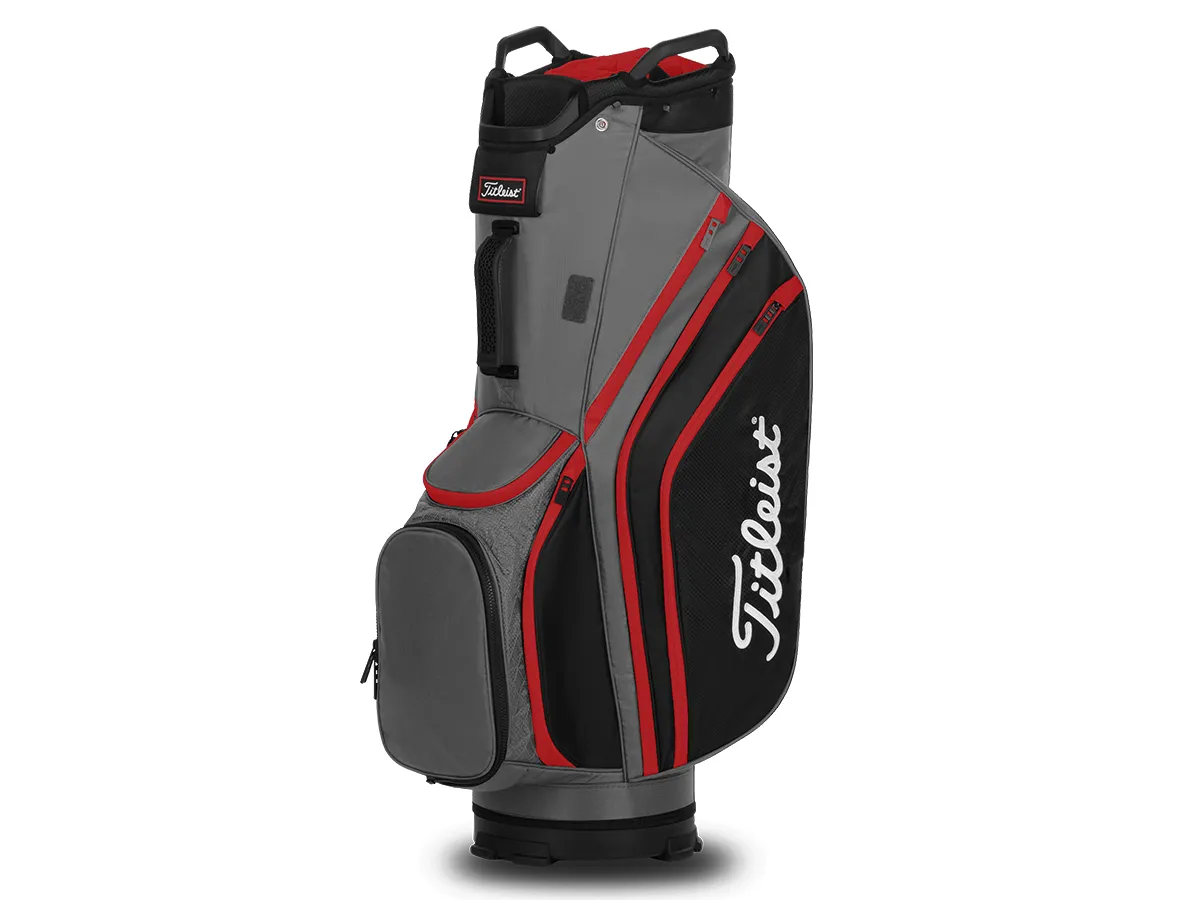 Titleist Lightweight 14 Cartbag - Grijs Zwart Rood