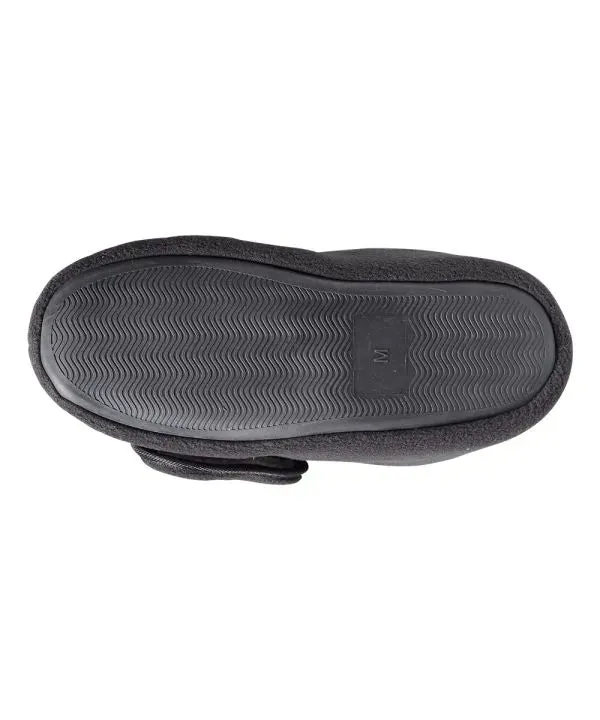 Unisex Wide Easy-On Fleece Bootie Slipper