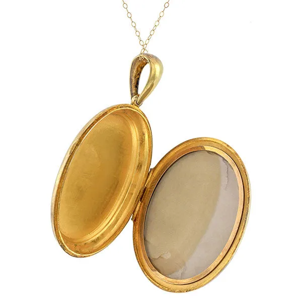 Victorian Locket, Oval Gold