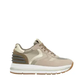 VOILE BLANCHE SNEAKERS MARAN POWER SUEDE/PADDED NYLON/MIRROR BEIGE-VERDE-PLATINO