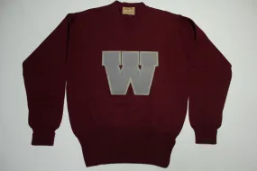 Washington State Cougars WSU Vintage 50's Seattle Lasley Knitting Letterman Sweater