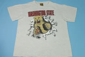 Washington State Cougars WSU Vintage 90's Nutmeg Mills Gold Tag Breakthrough T-Shirt