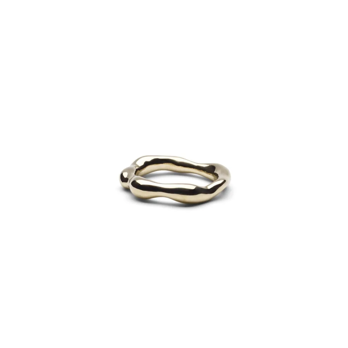 Wave Ring in 14K Yellow Gold by Jeannie Kim