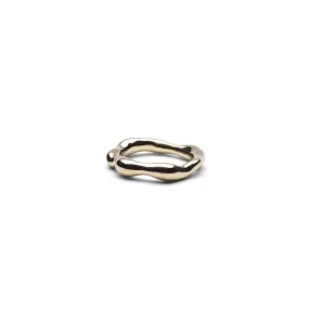 Wave Ring in 14K Yellow Gold by Jeannie Kim