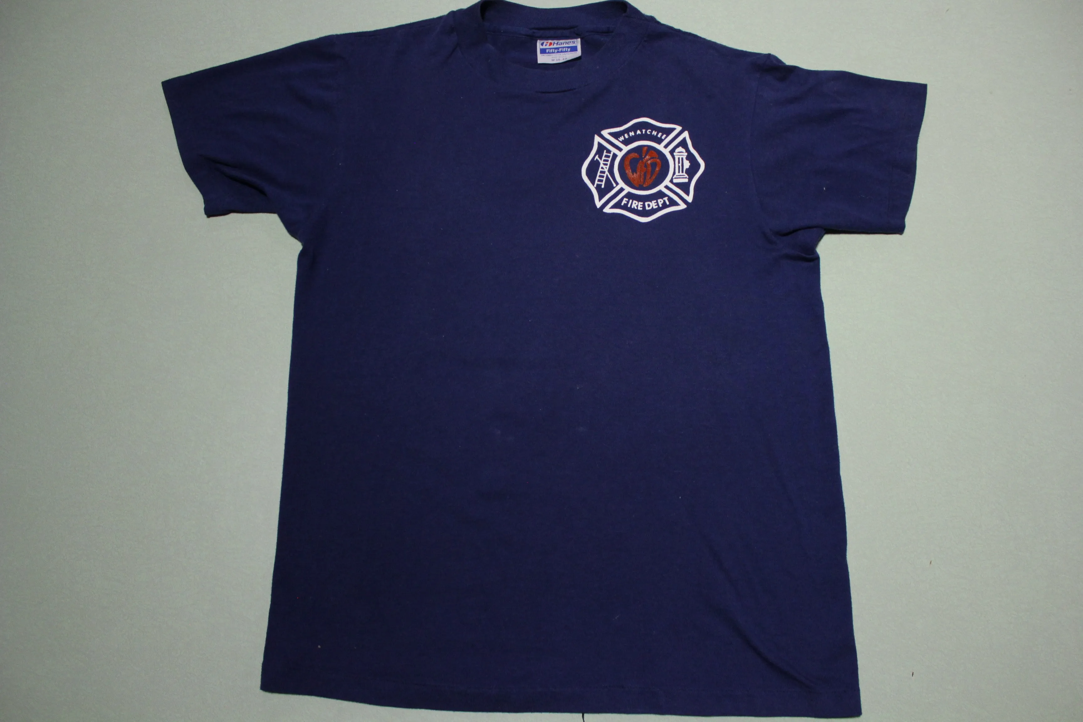 Wenatchee Fire Department Vintage 80's Hanes Single Stitch USA T-Shirt