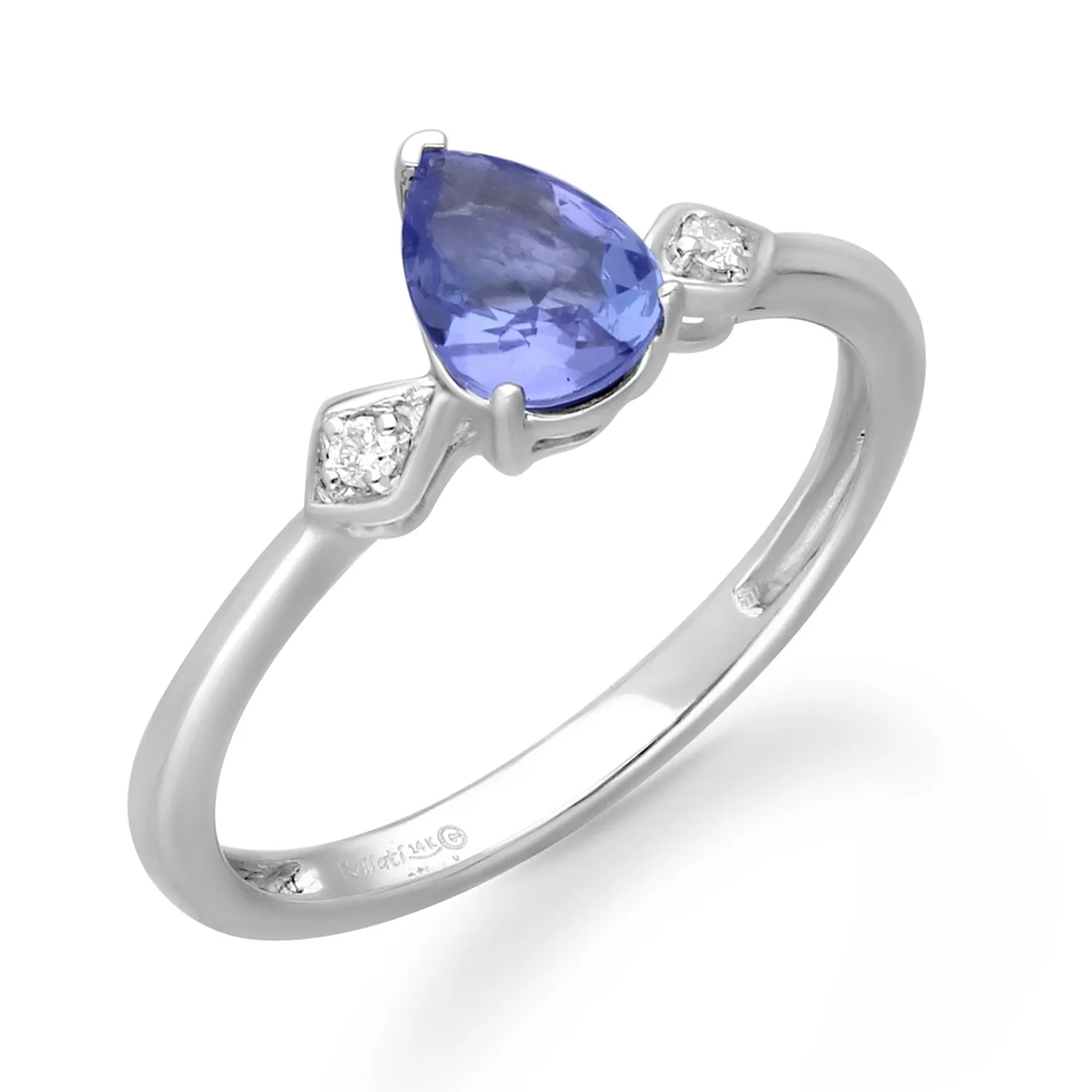 White Gold Tanzanite & Diamond Heirloom Ring